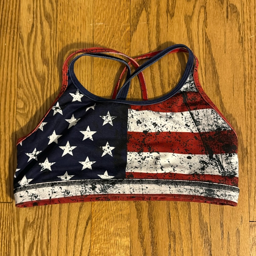 Born Primitive Sports Bra Size M American Flag